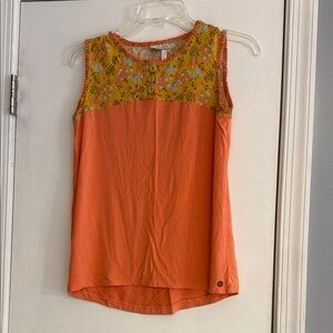 Matilda Jane Vibrant Orange Floral Tank Top